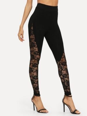 Plain Slim Mid Waist Full Length Leggings - Image 3