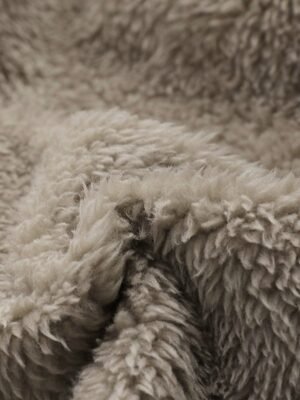 Retro Loose Fit Trees V Neck Long Sleeve Warm Sherpa Coat - Image 6