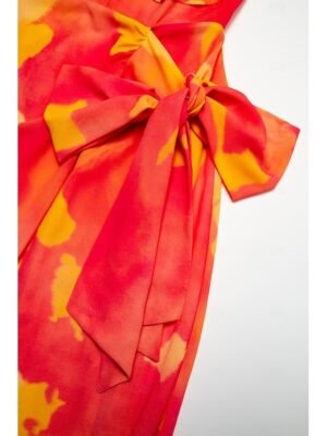 Romantic Asymmetrical Peplum Ruffle Cold Shoulder Midi Dress - Image 12