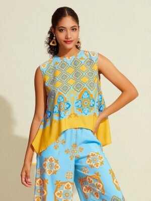Satin Bohemian Wide Leg Pocket Trousers - Image 23