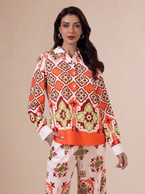 Satin Bohemian Wide Leg Pocket Trousers - Image 38