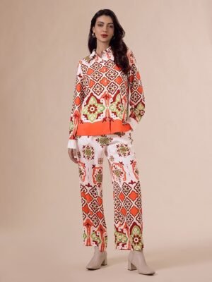Satin Bohemian Wide Leg Pocket Trousers - Image 39