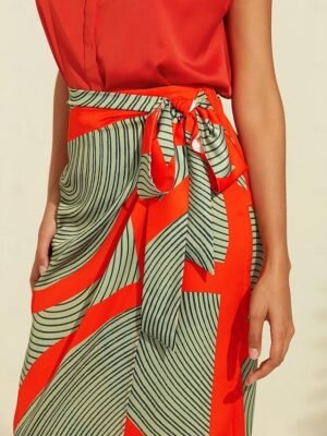 Satin Striped V Neck Sleeveless Jumpsuit - Image 24