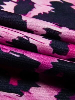 Sexy Regular Fit Leopard V Neck Drop Shoulder Short Sleeve Maxi Dress - Image 7