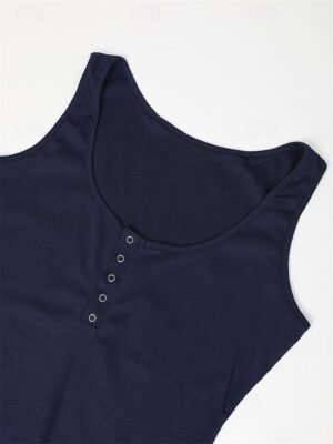 Sexy Regular Solid U Neck Sleeveless Camisole - Image 10