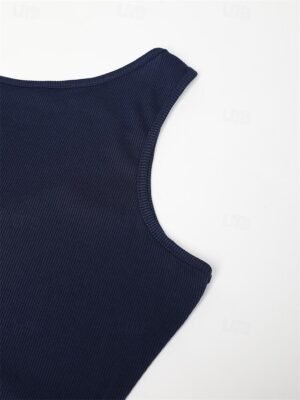 Sexy Regular Solid U Neck Sleeveless Camisole - Image 13