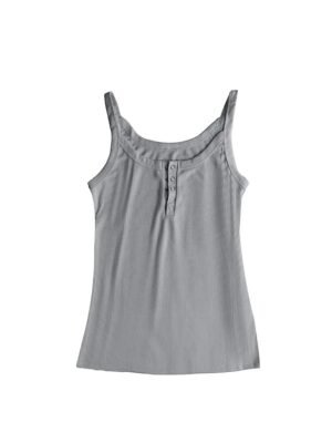 Sexy Regular Solid U Neck Sleeveless Camisole - Image 2