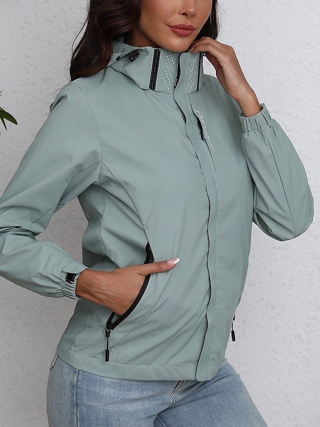 Simple Regular Fit Solid Colour Zipper Long Sleeve Trench Coat - Image 1
