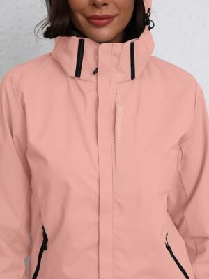 Simple Regular Fit Solid Colour Zipper Long Sleeve Trench Coat - Image 15