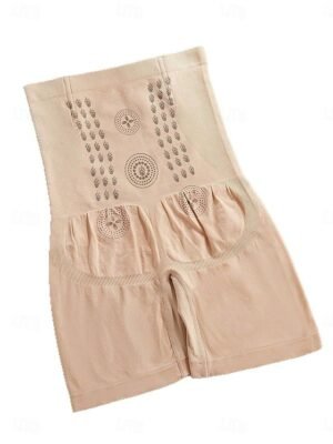 Slim Fit Shapewear High Waist Plain Elastic Waistband Shorts - Image 8