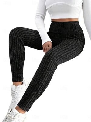 Sophisticated Slim Solid Colour Full Length Trousers - Image 7