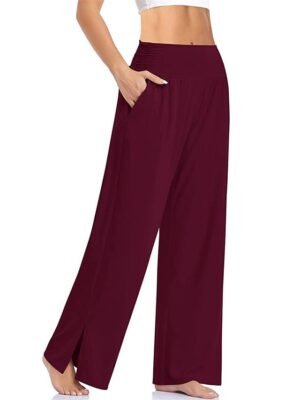 Sport Comfort Pure Colour Long Pocket Loungewear Pants - Image 3