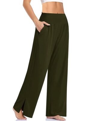 Sport Comfort Pure Colour Long Pocket Loungewear Pants - Image 4