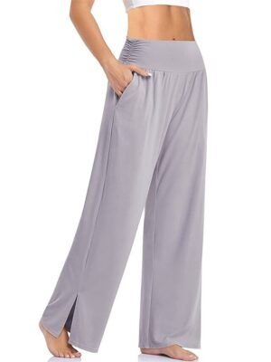 Sport Comfort Pure Colour Long Pocket Loungewear Pants - Image 5