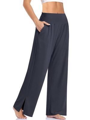 Sport Comfort Pure Colour Long Pocket Loungewear Pants - Image 7