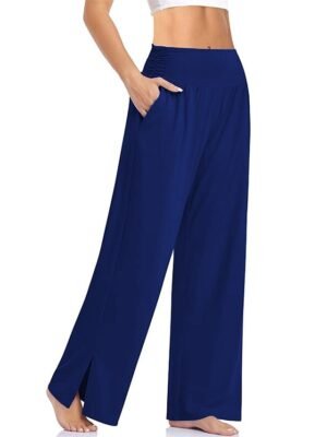 Sport Comfort Pure Colour Long Pocket Loungewear Pants - Image 9