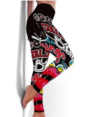 Sports High Waist Floral Yoga Leggings - Image 14