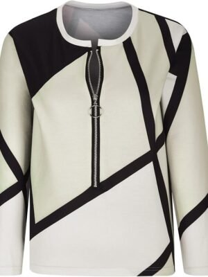 Sporty Plus Size Graphic Quarter Zip Long Sleeve Pullover - Image 7