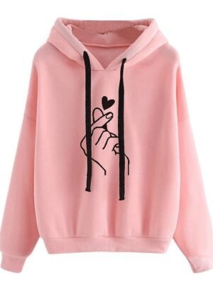 Street Casual Loose Graphic Drawstring Long Sleeve Hoodie - Image 2
