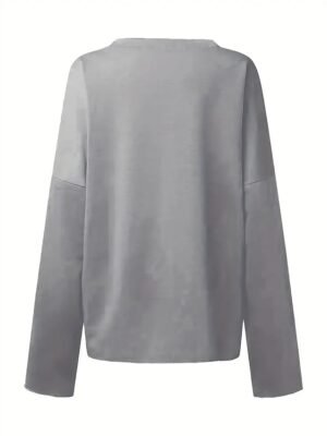 Street Casual Oversized Letter Round Neck Long Sleeve Sweatshirt - Image 10