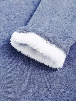 Street Casual Plus Size Graphic Round Neck Long Sleeve Fuzzy Sweatshirt - Image 7