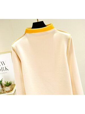 Street Casual Regular Solid Turtleneck Long Sleeve Tops - Image 10
