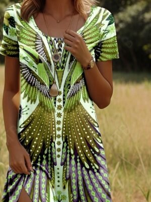 Street Loose Fit Floral V Neck Sleeveless Mini Dress - Image 21