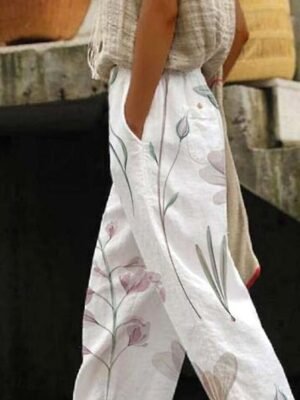 Streetwear Baggy Floral High Waist Full Length Pants - Image 7