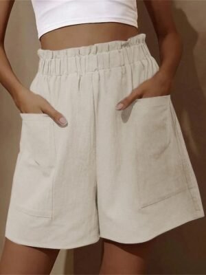 Streetwear Casual High Waist Elastic Shorts - Image 1