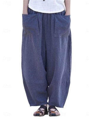 Streetwear Casual High Waist Wide Leg Trousers - Image 8