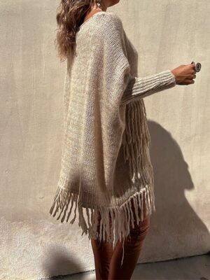 Streetwear Casual Solid Crew Neck Long Sleeve Knitted Jumper - Image 3