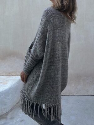 Streetwear Casual Solid Crew Neck Long Sleeve Knitted Jumper - Image 5