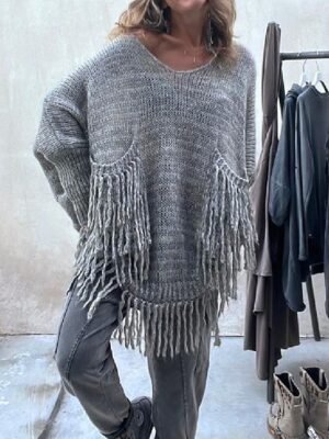 Streetwear Casual Solid Crew Neck Long Sleeve Knitted Jumper - Image 7