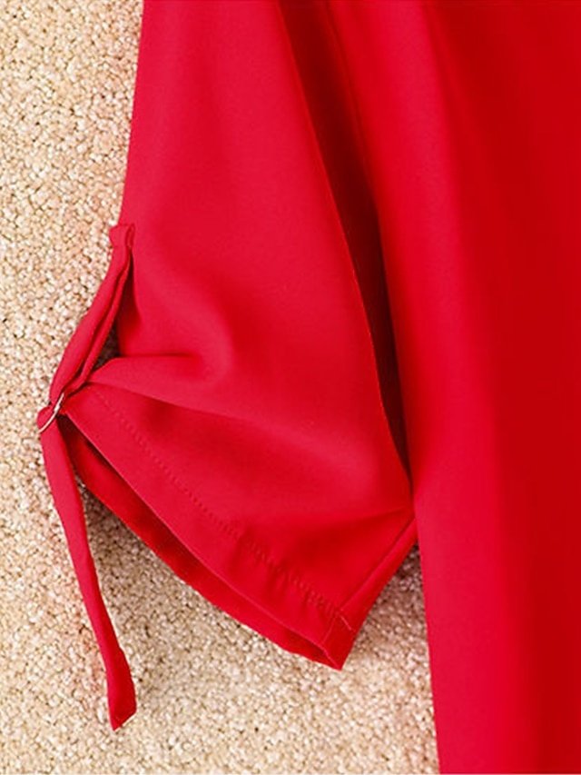 Streetwear Casual Solid Shirt Collar Half Sleeve Regular Blouse - Image 11