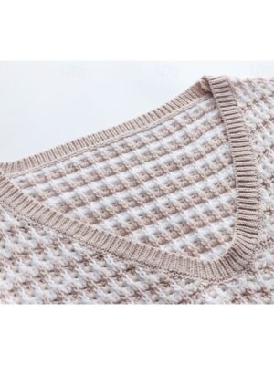 Streetwear Casual Striped Deep V Puff Long Sleeve Top - Image 12