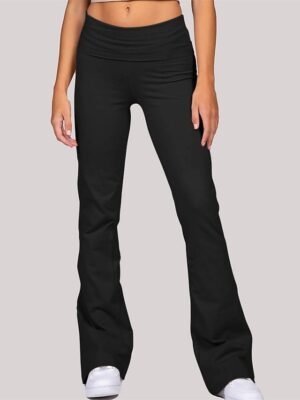 Streetwear Loose Solid Low Waist Full Length Chinos Trousers - Image 1