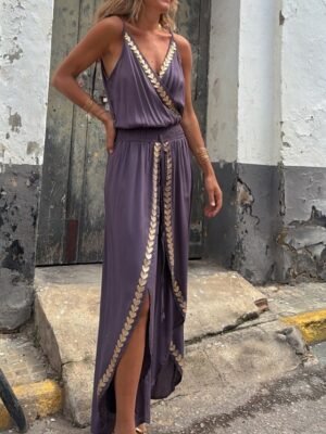 Streetwear Regular Fit Colour Block V Neck Sleeveless Jumpsuit - Image 5