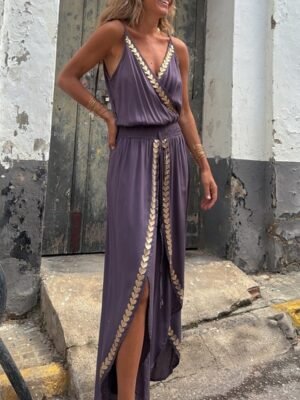 Streetwear Regular Fit Colour Block V Neck Sleeveless Jumpsuit - Image 7