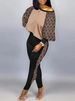 Streetwear Regular Fit Graphic Print Crew Neck Long Sleeve Tracksuit - Image 5