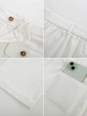 Streetwear Regular Fit High Waist Plain Long Wide Leg Trousers - Image 6