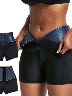 Streetwear Regular Fit Plain High Waist Elastic Waist Shorts Leggings - Image 1