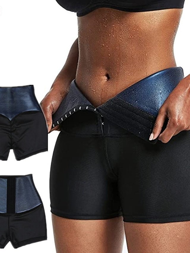 Streetwear Regular Fit Plain High Waist Elastic Waist Shorts Leggings - Image 1