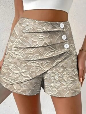 Streetwear Regular Fit Plain High Waist Micro-elastic Chino Shorts - Image 10