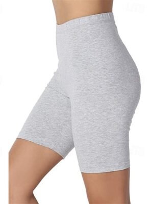 Streetwear Regular Fit Plain High Waist Knee Length Shorts - Image 10