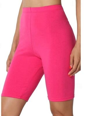Streetwear Regular Fit Plain High Waist Knee Length Shorts - Image 13