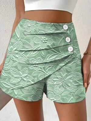 Streetwear Regular Fit Plain High Waist Micro-elastic Chino Shorts - Image 13