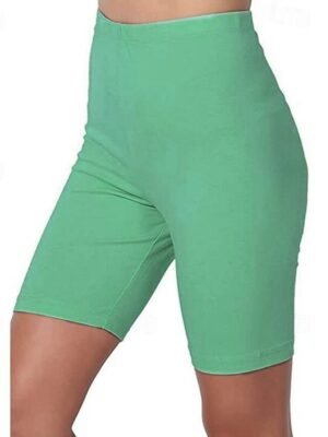 Streetwear Regular Fit Plain High Waist Knee Length Shorts - Image 14