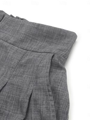 Streetwear Regular Fit Plain High Waist Pocket Shorts - Image 17