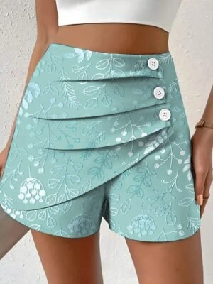 Streetwear Regular Fit Plain High Waist Micro-elastic Chino Shorts - Image 17