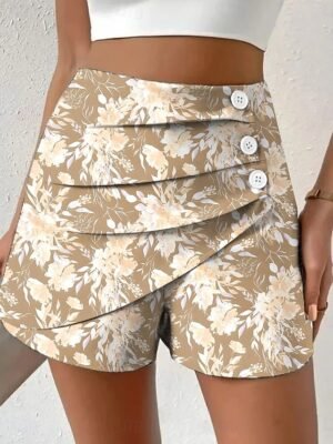 Streetwear Regular Fit Plain High Waist Micro-elastic Chino Shorts - Image 24